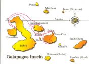 Route durch die Galapagos-Inseln